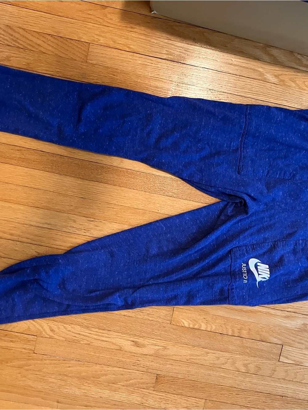 Nike Royal Blue Sweat Joggers with White Logo